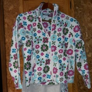 Columbia youth floral zip up 10/12 jacket girls